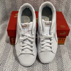 Puma Court Sneaker: Classic White and Gold